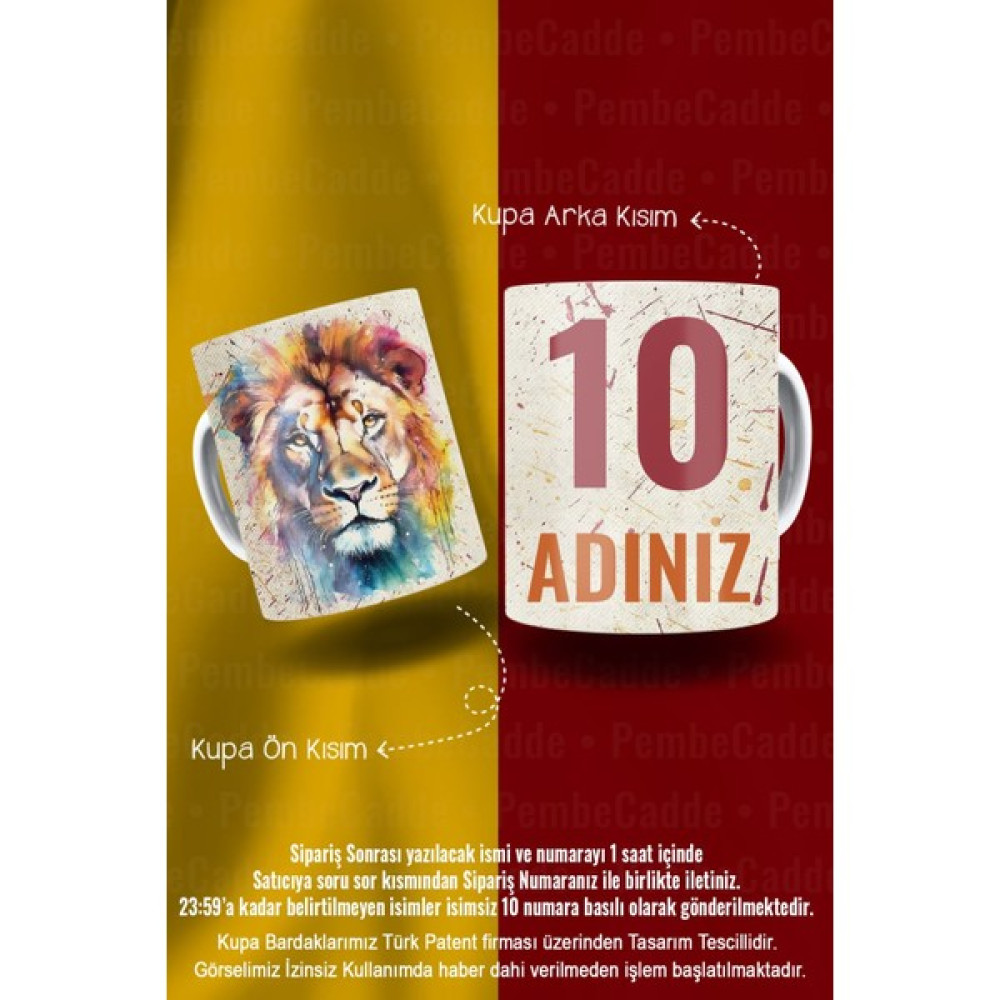 PembeCadde Porselen Modern Aslan Figürlü Kupa Bardak Mug - Renkli Fincan / Bardak / Kahve Takımı Fiyatı