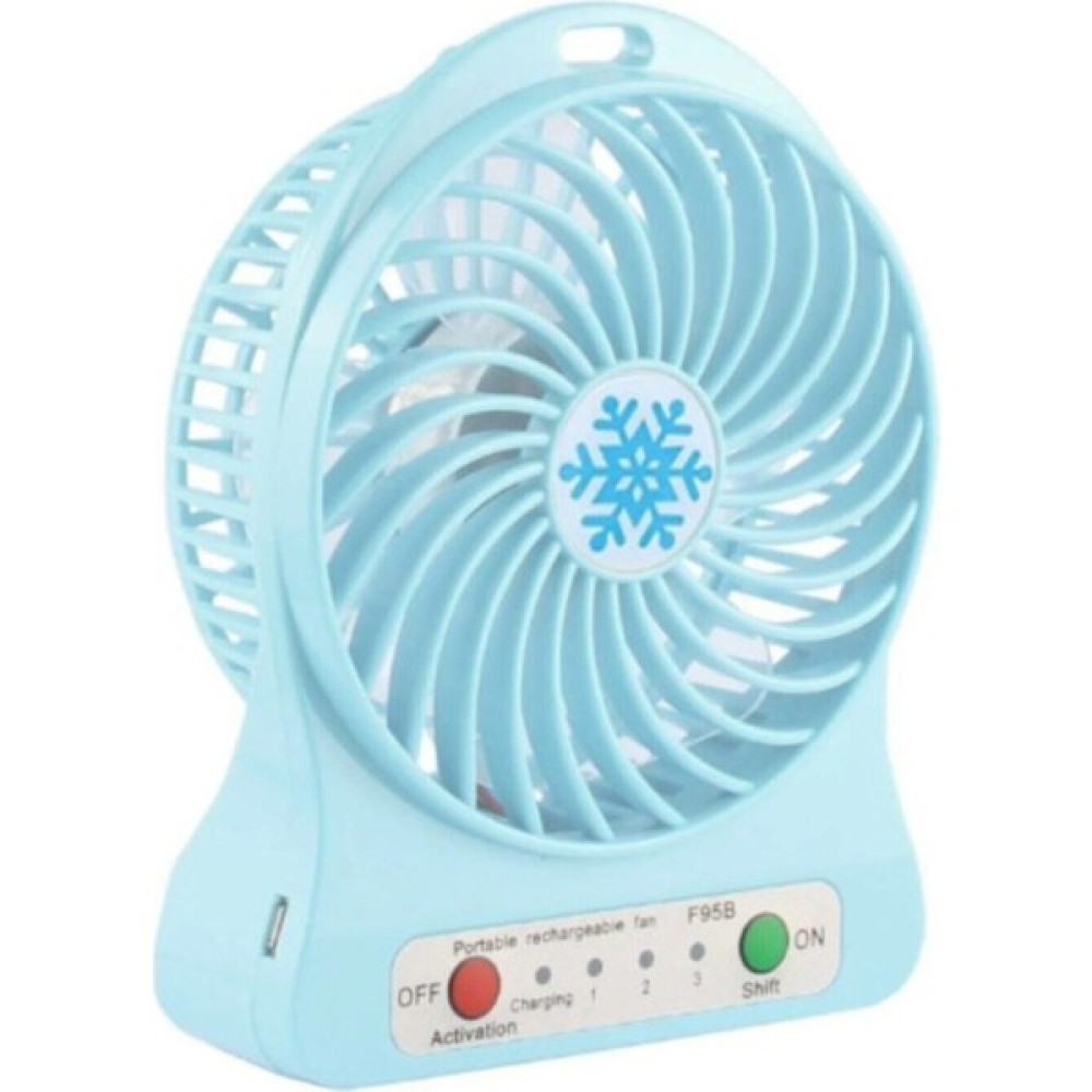 Pembecin Taşınabilir 3 Kademeli USB Girişli Şarjlı + Pil Mini El Fanlı Vantilatör Fan Mavi Oto Boyaları Fiyatı