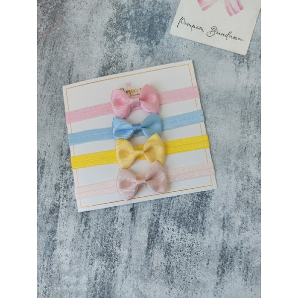 Pempem Bandana Kız Bebek 4 Lü Fiyonk Bandana Bebek Saç Bandı Fiyatı