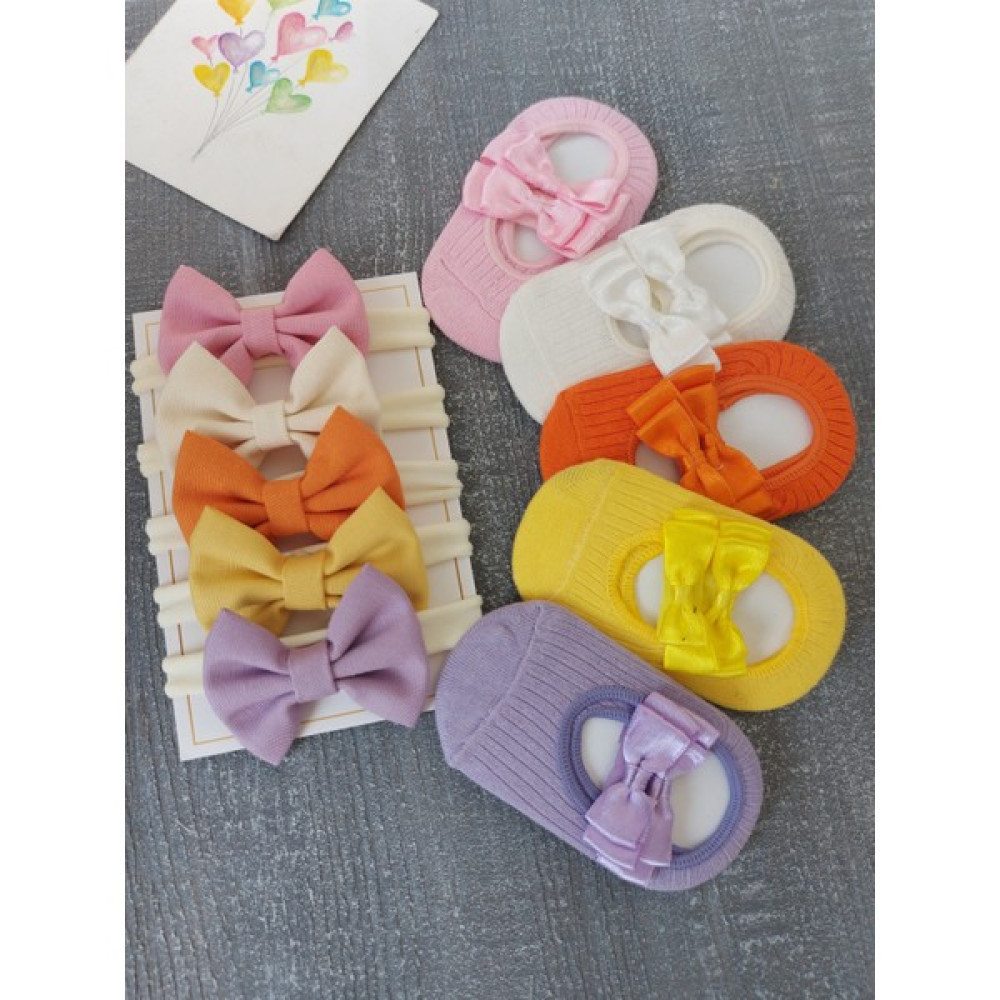 Pempem Bandana Kız Bebek Babet Çorap Fiyonk Saç Bandi Takim Bebek Saç Bandı Fiyatı