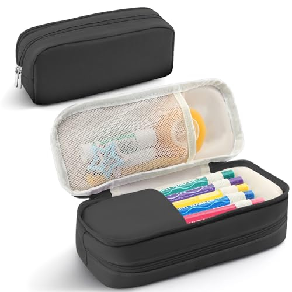 Pencil Case Large Capacity Pencil Pouch Holder Box Marker Storage Bag Desk Organizer Stationery Organizer for School Supplies Office Travel Organizers Office College