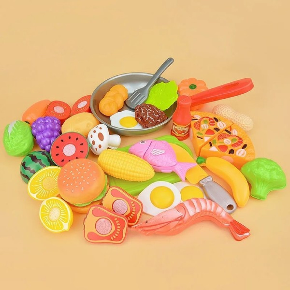 Pengfu Shop 22 Adet ve Gri Tencere Tarzı Çocuk Mutfak Oyna Pretend Oyuncaklar Kesme Meyve Sebze Gıda Minyatür Oynamak Ev Eğitim Oyuncak Kız Çocuk I... Oyuncak Fiyatı