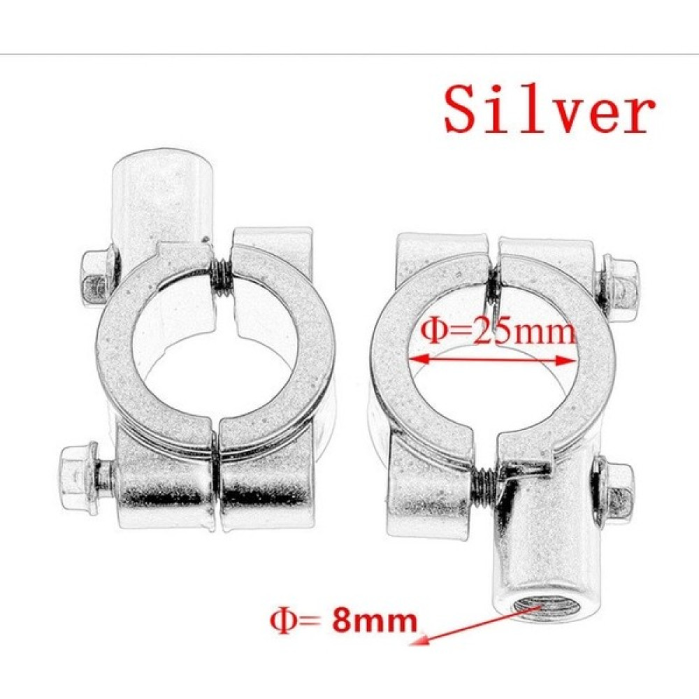 Pengfushop5 8 mm 25 mm Gümüş Stil Motosiklet Gidon Ayna Montaj Kelepçesi Dikiz Aynası Tutucu Braketi (Yurt Dışından) - Motosiklet Dikiz Aynası Motorsiklet için Diğer Aksesuarlar Fiyatı