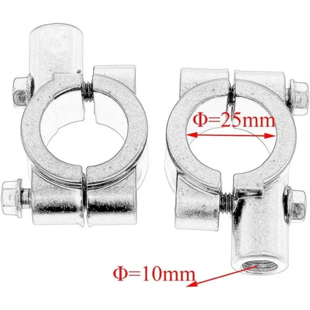 Pengfushop5 Gümüş 10 mm 25 mm Stil Motosiklet Gidon Ayna Montaj Kelepçesi Dikiz Aynası Tutucu Braketi (Yurt Dışından) - Motosiklet Dikiz Aynası Motorsiklet için Diğer Aksesuarlar Fiyatı