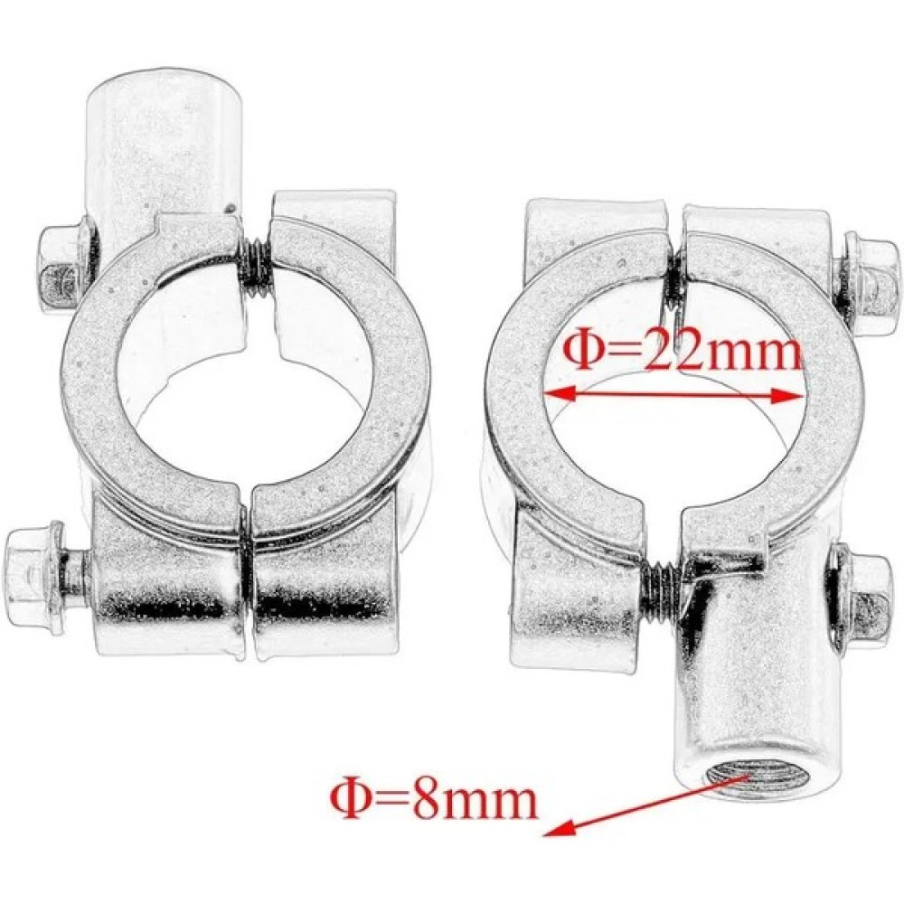 Pengfushop5 Gümüş 8 mm 22 mm Stil Motosiklet Gidon Ayna Montaj Kelepçesi Dikiz Aynası Tutucu Braketi (Yurt Dışından) - Motosiklet Dikiz Aynası Motorsiklet için Diğer Aksesuarlar Fiyatı
