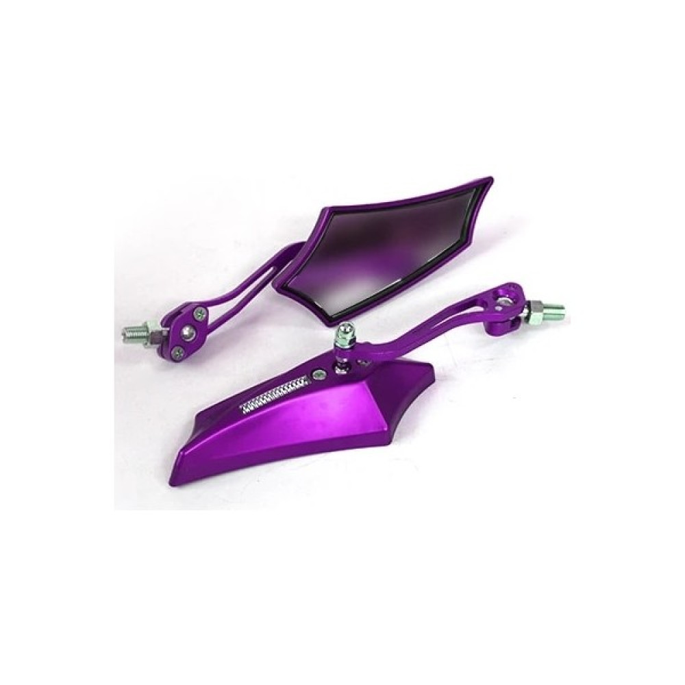 Pengfushop5 Mor Tarzı Motosiklet Scooter Evrensel Modifiye Yarasa Şekli Yan Ayna Dikiz Aynası Alüminyum Sürüş Aynası (Yurt Dışından) Motorsiklet için Diğer Aksesuarlar Fiyatı
