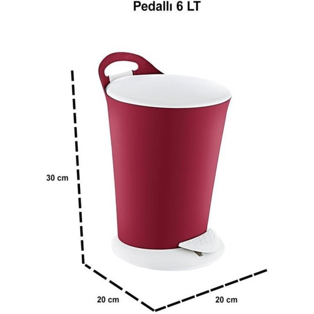 Penguen Pedallı Çöp Kovası 6 Litre - Kırmızı Çöp Kovaları Fiyatı