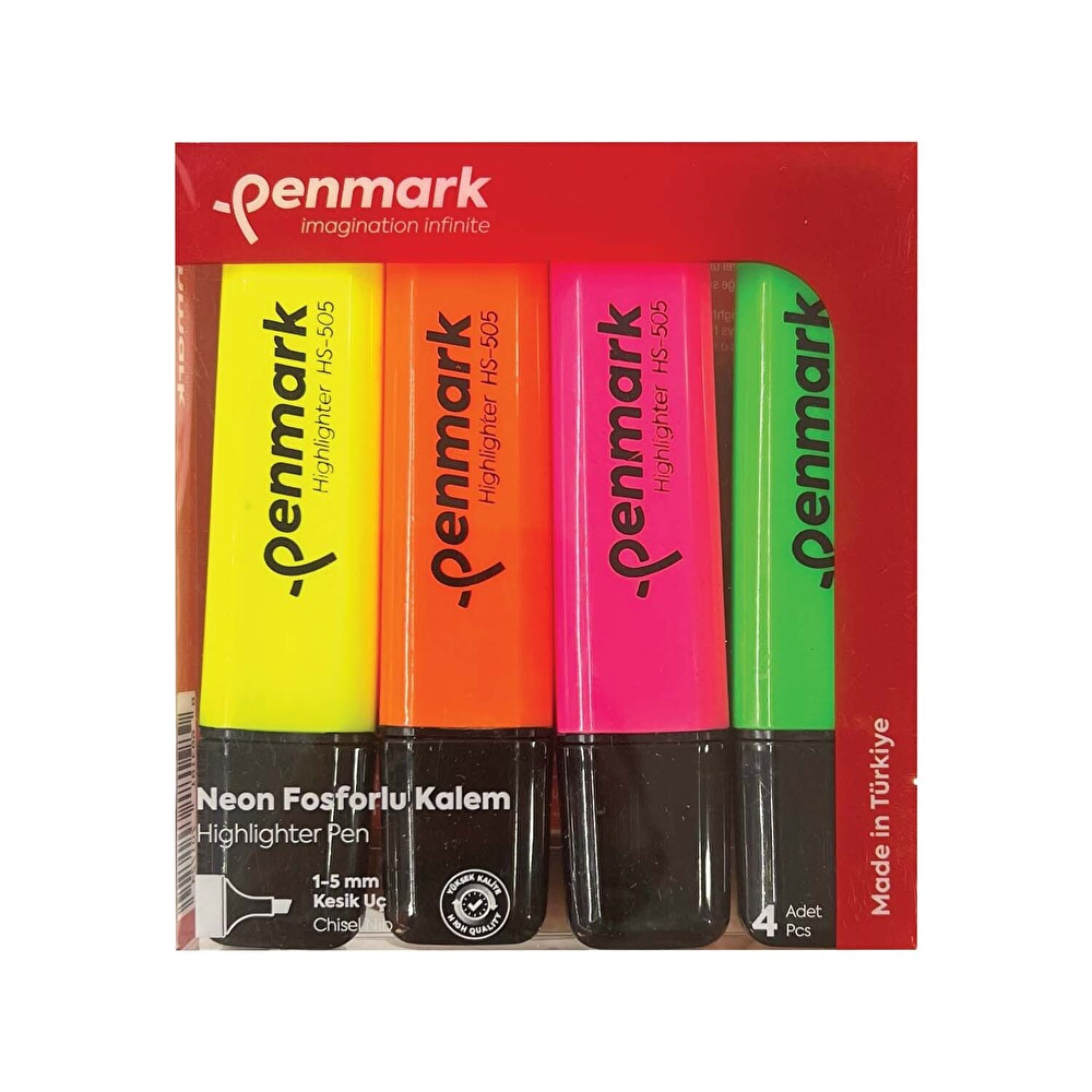 Penmark Renkli Neon Fosforlu Kalem 4'lü Fosforlu Kalem Fiyatı