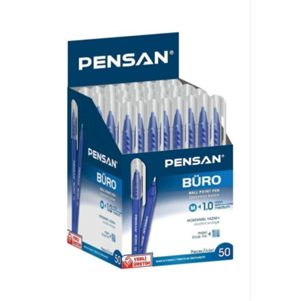 Pensan Büro Tükenmez Kalem Mavi 1 Mm 50li Paket Tükenmez Kalem Fiyatı