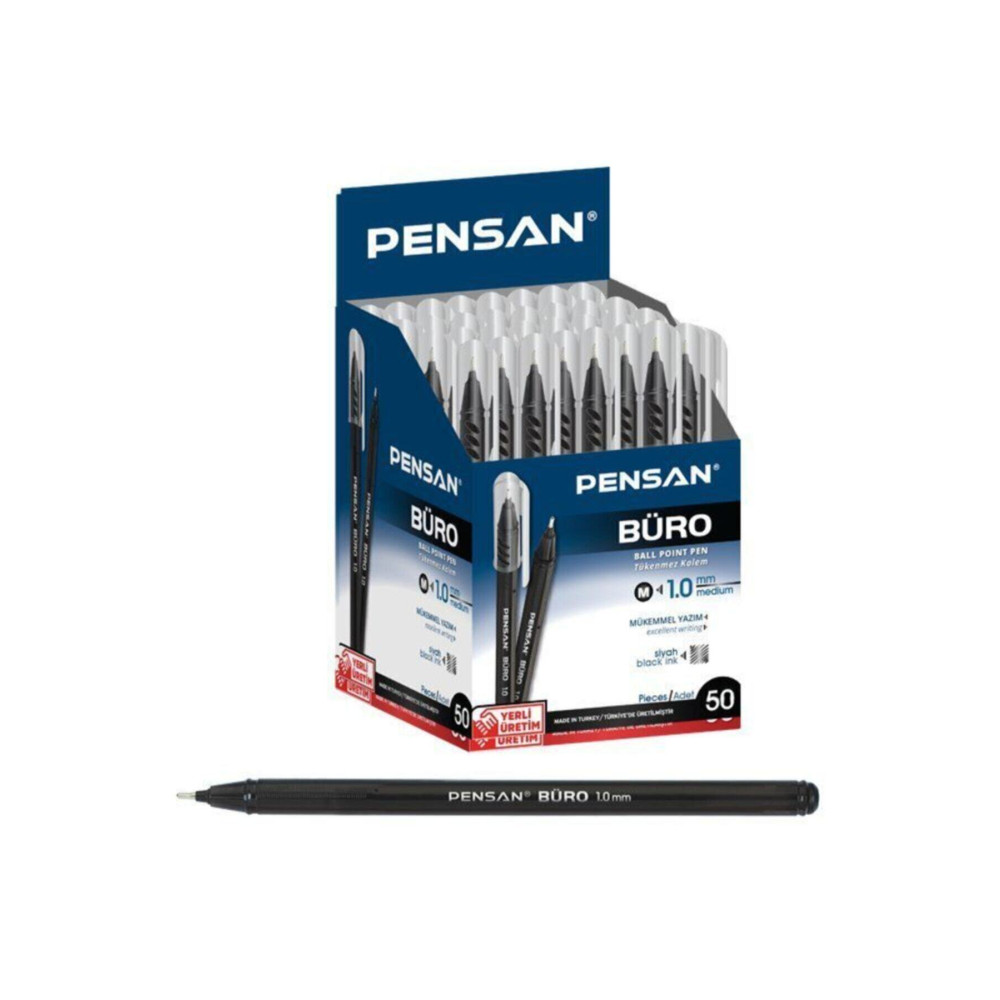 Pensan Büro Tükenmez Kalem Siyah 1 Mm 50li Paket Tükenmez Kalem Fiyatı