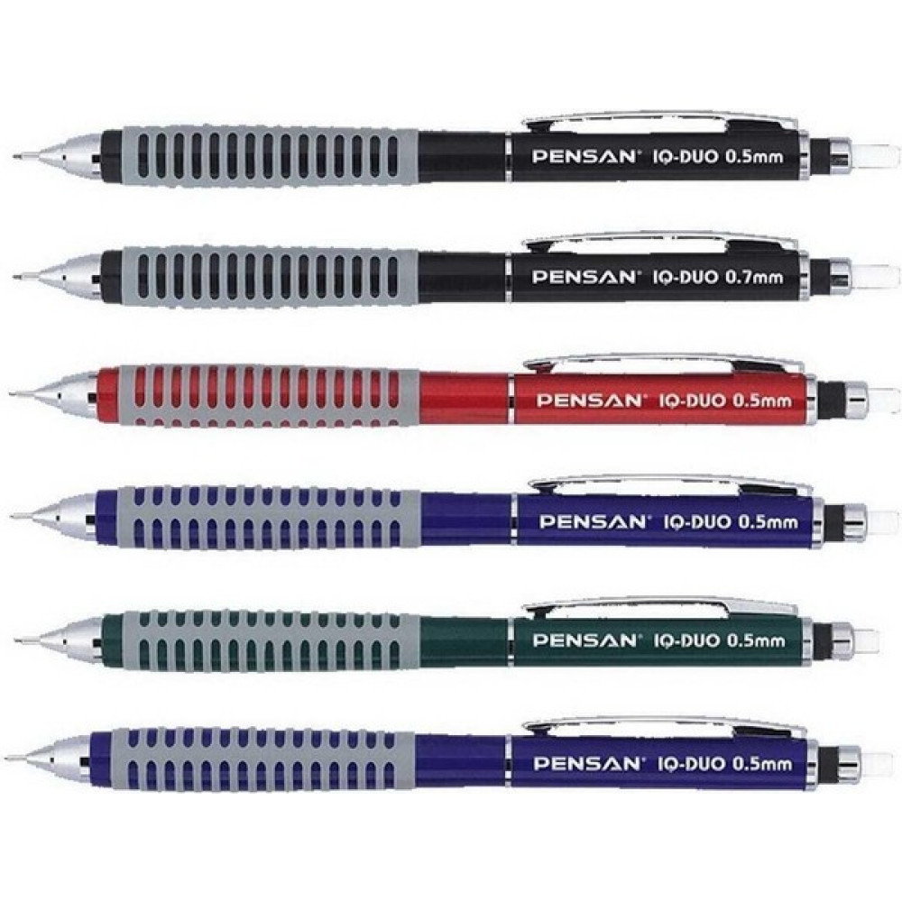 Pensan Iq-Duo 0.7 Uçlu Kalem 1 Adet (Siyah-Mavi-Yeşil-Kırmızı Renk Seçeneği) Mekanik Kurşun (Versatil) Kalem Fiyatı