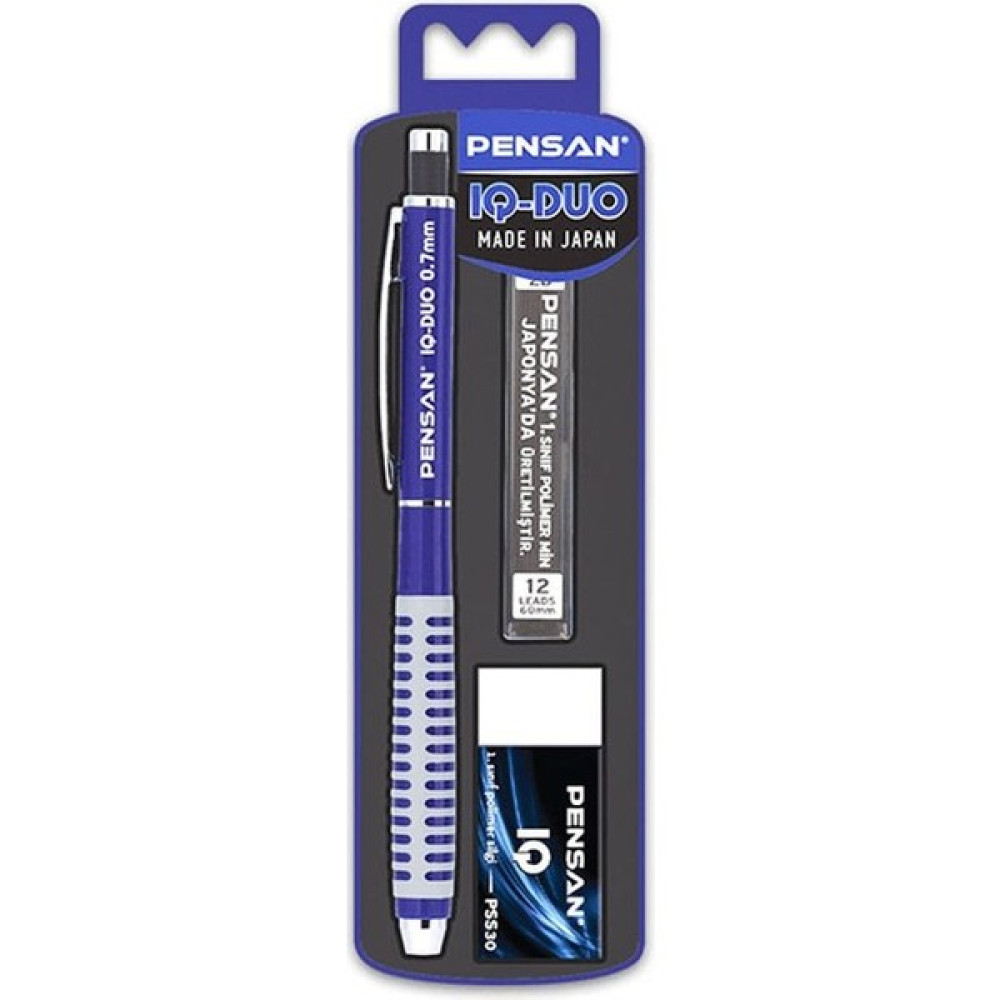 Pensan Iq-Duo 0.7 Uçlu Kalem Seti Kırmızı - Lacivert Mekanik Kurşun (Versatil) Kalem Fiyatı