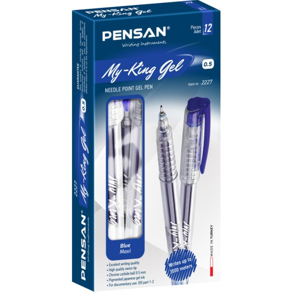 Pensan Jel Kalem 05 My-King Siyah 2227 Jel Mürekkepli (Roller) Kalem Fiyatı