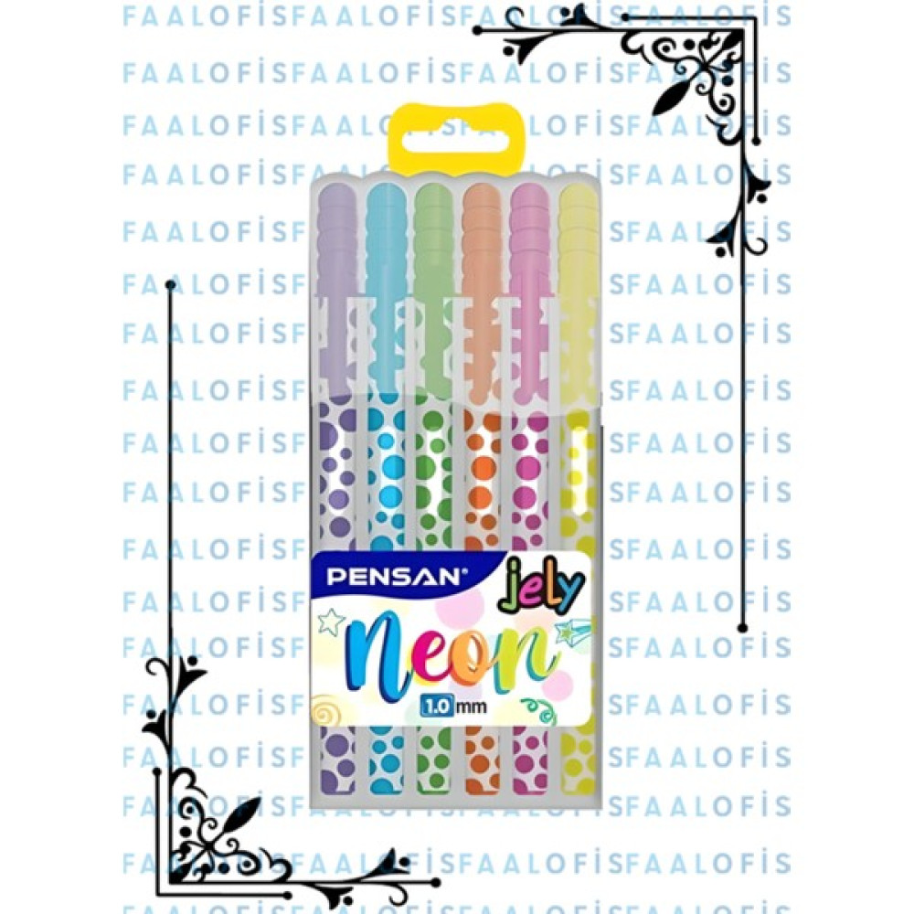 Pensan Jelly Neon Kaliteli Jel Kalem 6'lı Jel Mürekkepli (Roller) Kalem Fiyatı