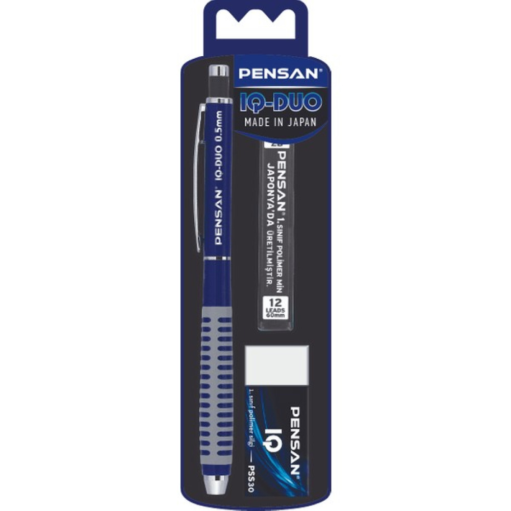 Pensan Versatil 0.5 Iq Duo Silgi+Min Set Renk 4008 - Lacivert Mekanik Kurşun (Versatil) Kalem Fiyatı