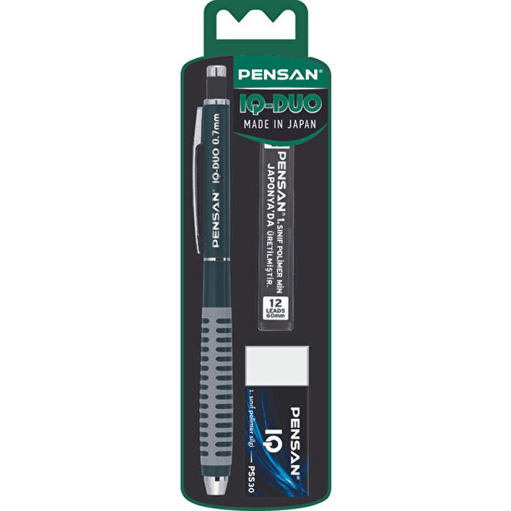 Pensan Versatil 0.7 Iq Duo Silgi+Min Set 4008 - Yeşil Mekanik Kurşun (Versatil) Kalem Fiyatı