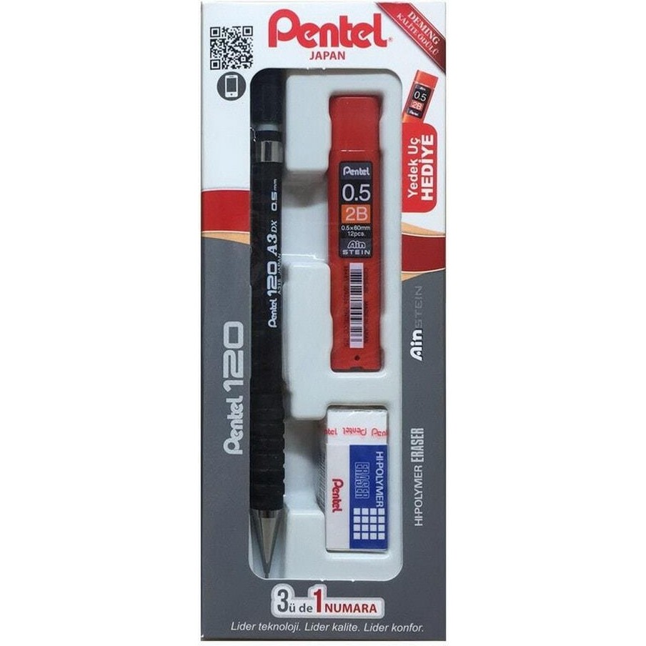 Pentel 120A3 A315 0.5 Uçlu Kalem + Uç ve Silgi Seti Kalem & Yazı Gereçleri Fiyatı