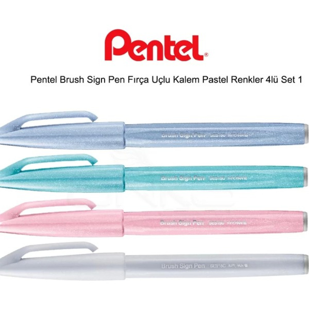 Pentel Brush Sign Pen Fırça Uçlu Kalem Pastel Renkler 4lü Set 1 Oto Boyaları Fiyatı
