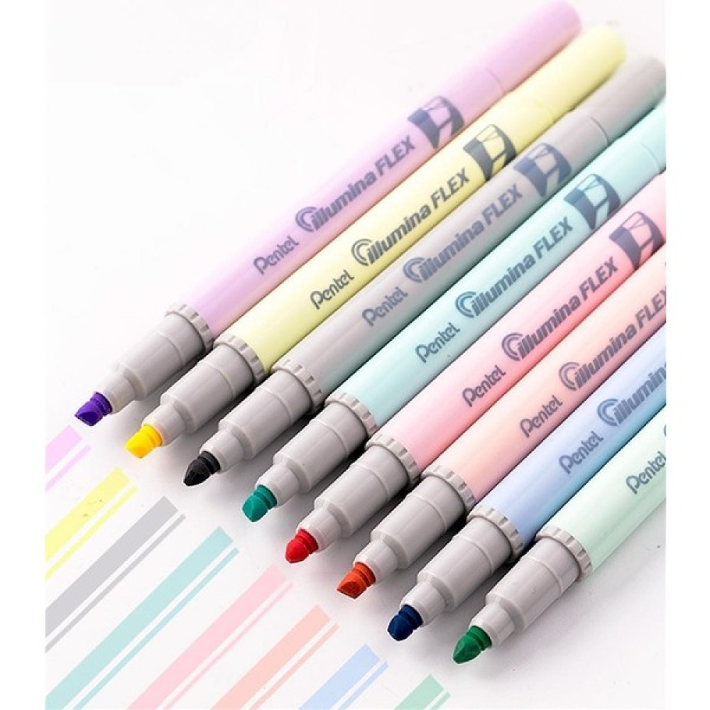 Pentel Marker Illumina Flex Pastel Kalem Mor Fosforlu Kalem Fiyatı