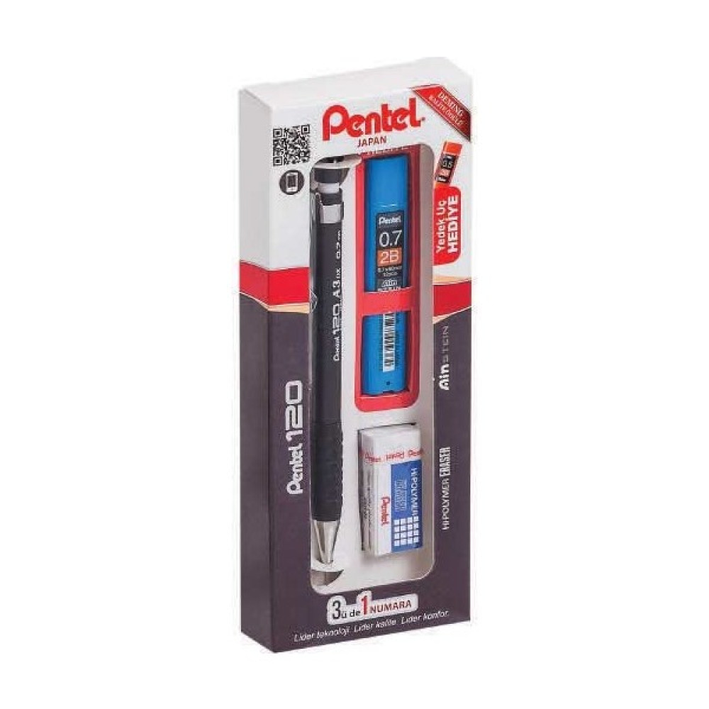 Pentel Versatil+Silgi+Min 120A3 317-3As Mekanik Kurşun (Versatil) Kalem Fiyatı