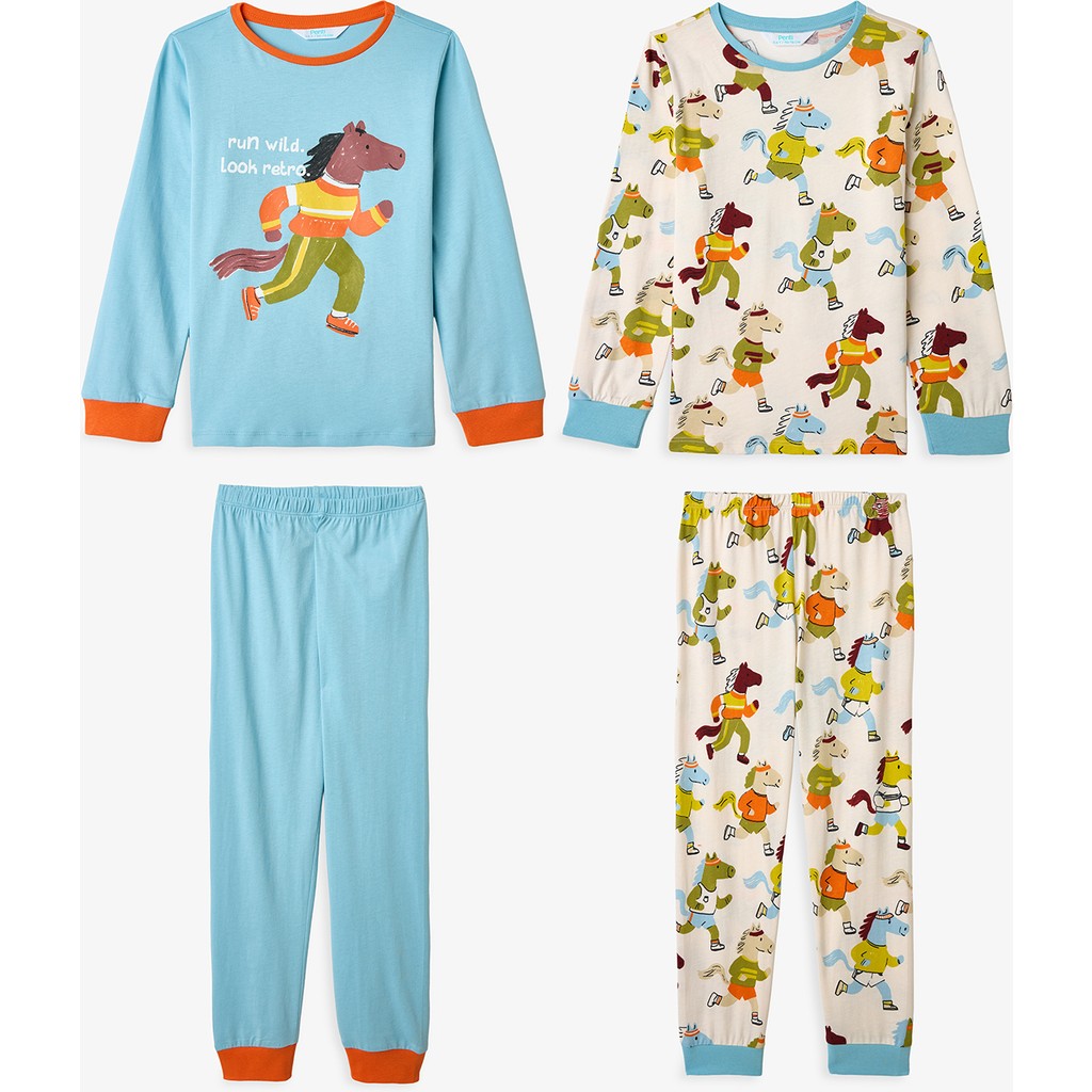 Penti Ekru Erkek Çocuk Look Retro Uzun Kollu Pamuklu 2'li Pijama Takımı Erkek Çocuk Pijama Fiyatı