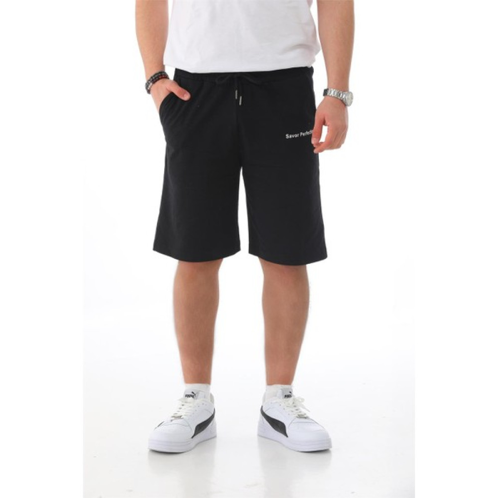 Penye Bizden Erkek Regular Fit (Normal Kesim) %100 Pamuklu Şort-Siyah Erkek Şort Fiyatı
