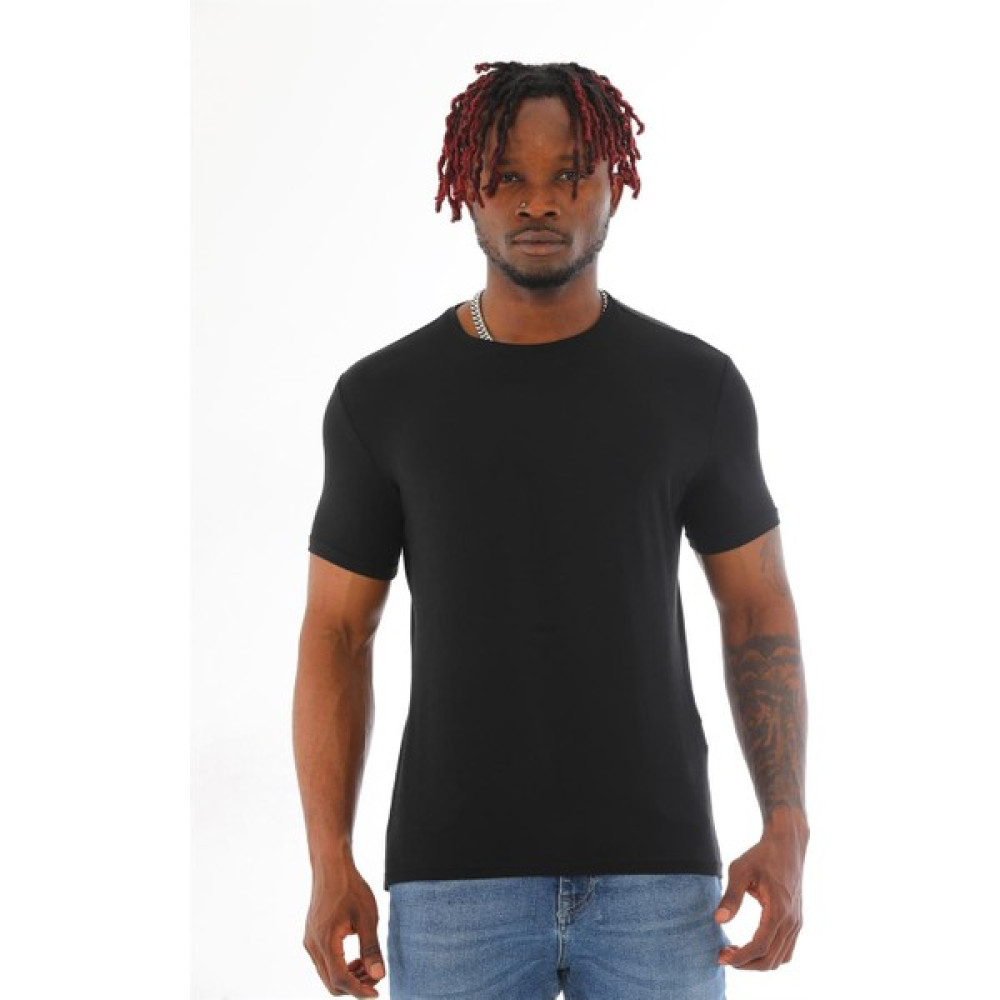 Penye Bizden Erkek Slim Fit Modal Likra Basic Kısa Kol T-Shirt-Siyah Erkek T-shirt Fiyatı