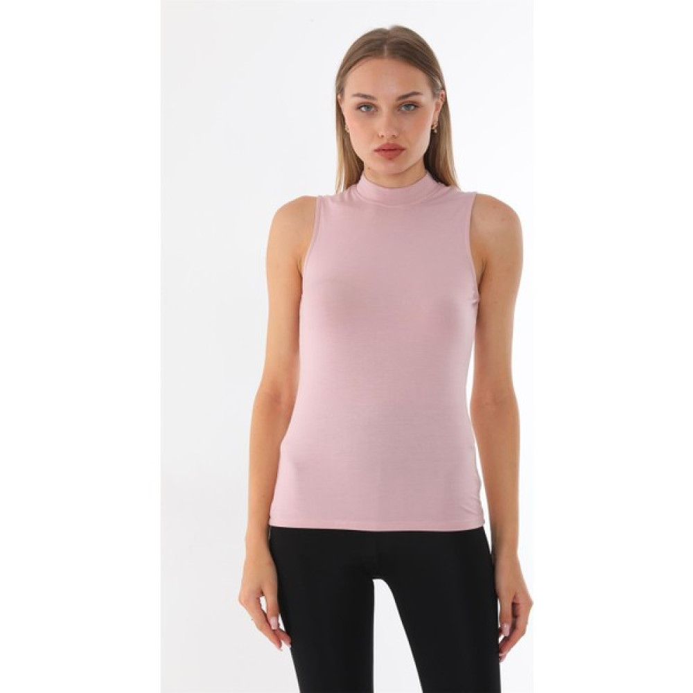 Penye Bizden Kadın Viscon Kolsuz Tişört-Mauve Pembe Bluz Fiyatı