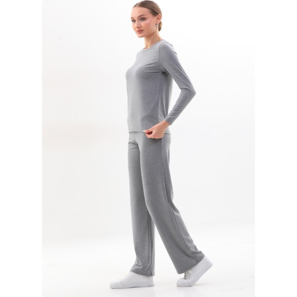 penyebizden Extra Yumuşak Uzun Viskon Pantolon Home&outdoor-Gri Melanj Kadın Eşofman Fiyatı