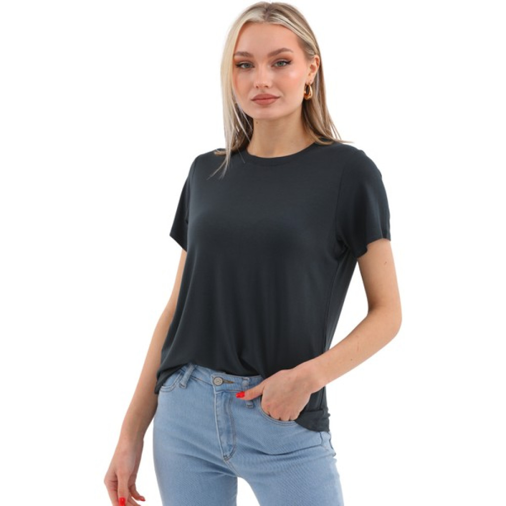 penyebizden Viskon Dökümlü Tişört-Füme Bayan T-shirt Fiyatı