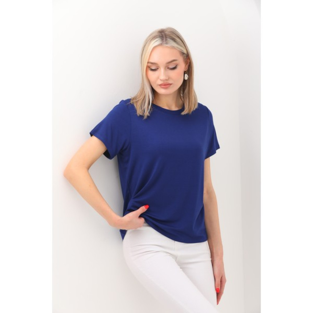 Penyebizden Viskon Dökümlü Tişört-Lacivert Bayan T-shirt Fiyatı