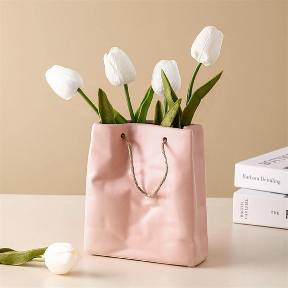 Peony Dekoratif Çanta Şeklinde Seramik Vazo Vazo Fiyatı