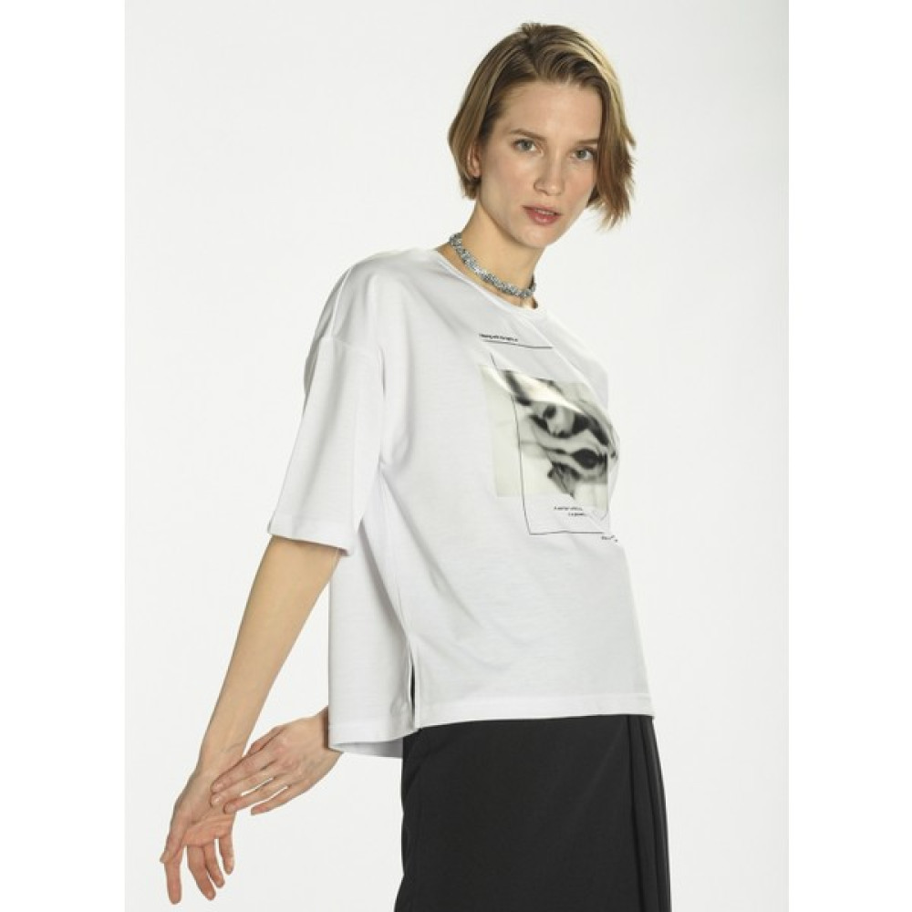 People By Fabrika Beyaz Kadın Sweatshirt PFKSS22SW0007 Bayan Sweatshirt Fiyatı