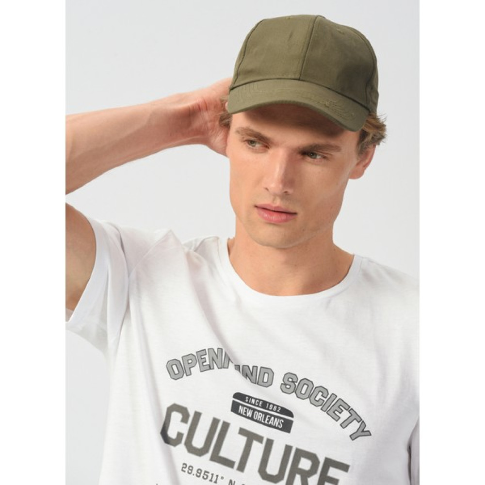 People By Fabrika Bisiklet Yaka Baskılı Beyaz Erkek T-Shirt Culture Erkek T-shirt Fiyatı
