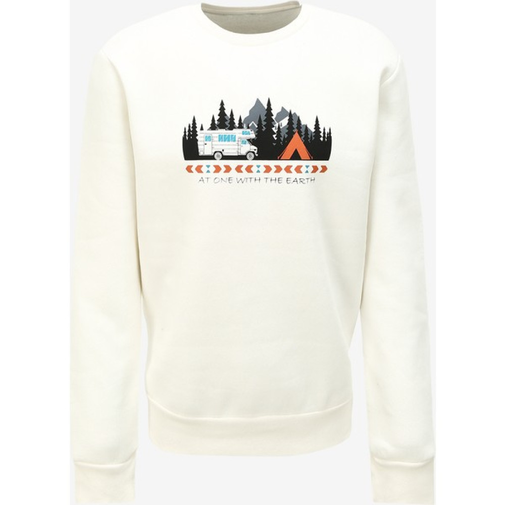 People By Fabrika Bisiklet Yaka Baskılı Ekru Erkek Sweatshırt SPBF3WM-SWT5012 Erkek Sweatshirt Fiyatı