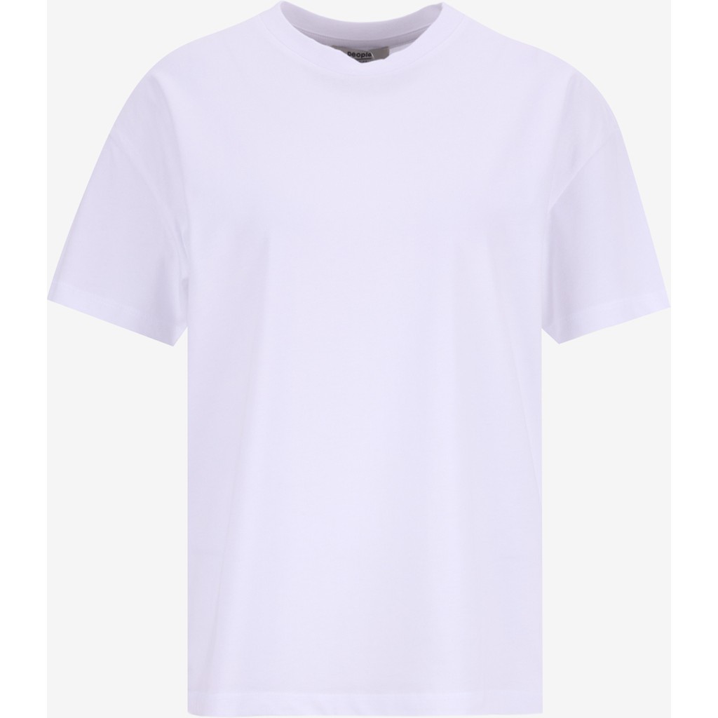 People By Fabrika Bisiklet Yaka Düz Beyaz Kadın T-Shirt PBF5WL-TST9524 Bayan T-shirt Fiyatı