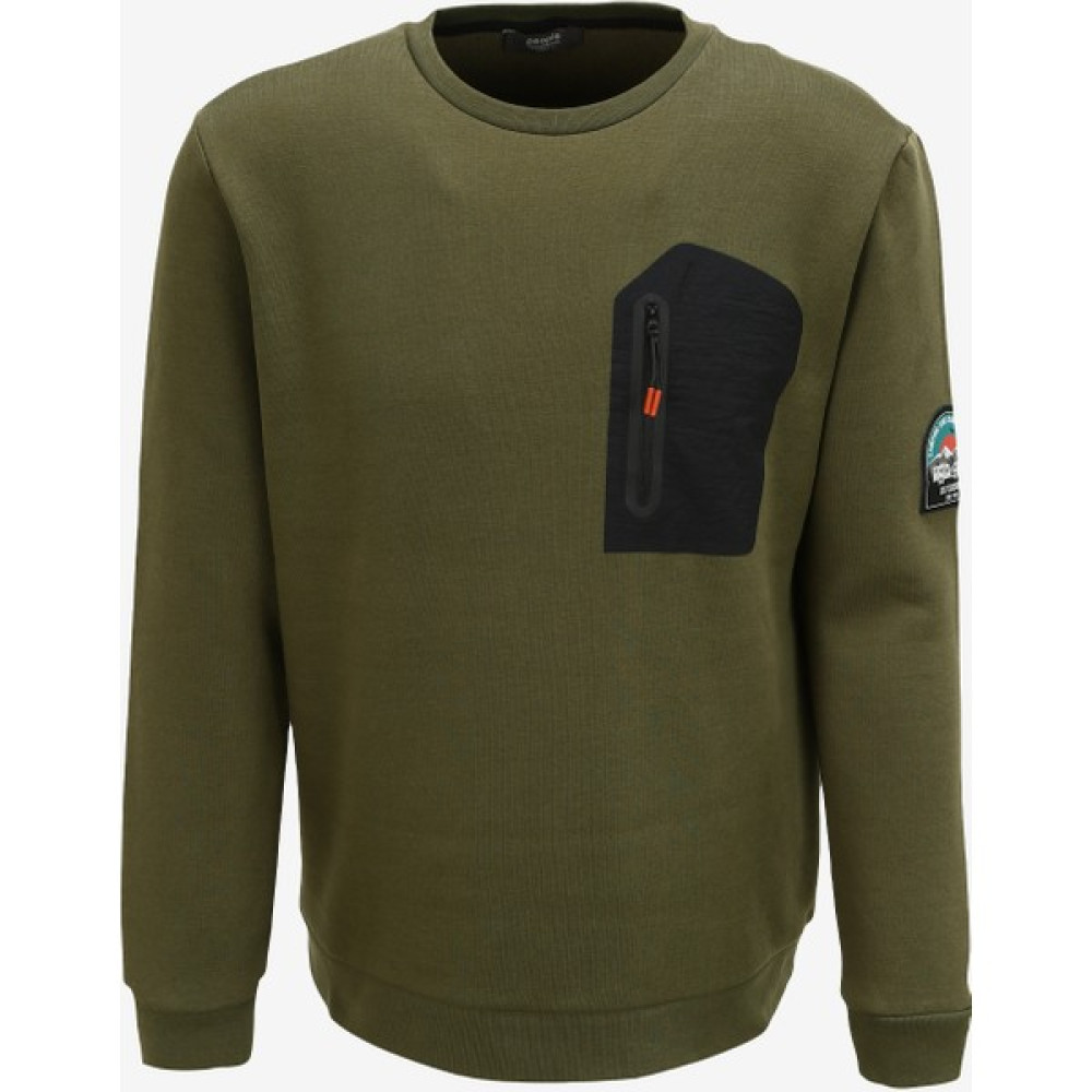 People By Fabrika Bisiklet Yaka Düz Haki Erkek Sweatshırt SPBF3WM-SWT5004 Erkek Sweatshirt Fiyatı