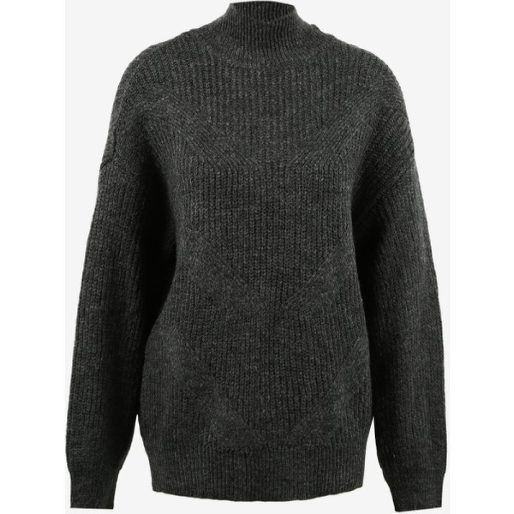People By Fabrika Dik Yaka Normal Düz Antrasit Kazak Kadın FW23-TKAW22-85 Bayan Kazak & Süveter & Triko Fiyatı