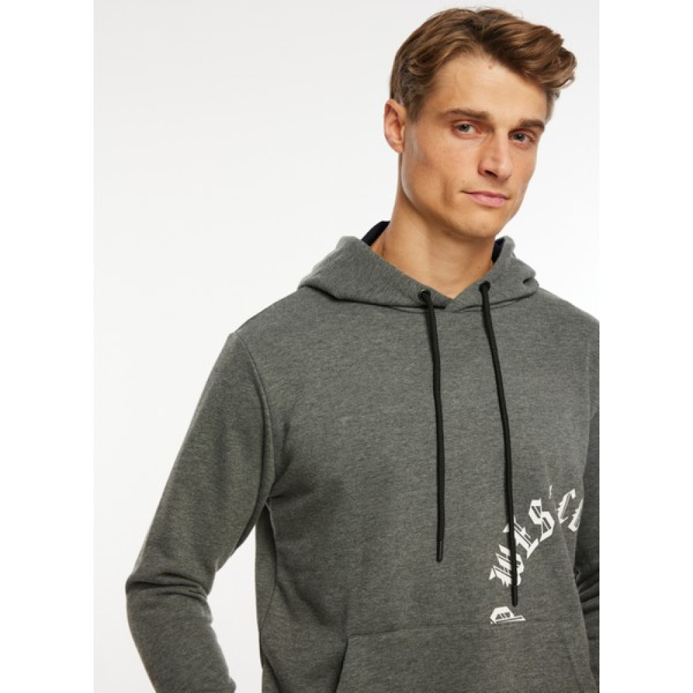 People By Fabrika Kapüşon Yaka Baskılı Antrasit Melanj Erkek Sweatshırt SPBF3WM-SWT5018 Erkek Sweatshirt Fiyatı