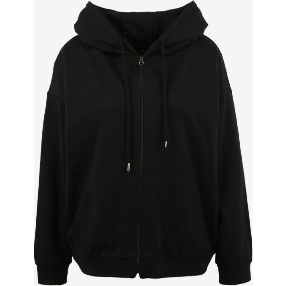 People By Fabrika Kapüşon Yaka Düz Siyah Kadın Sweatshırt FW23-AW22-PT21-22 Bayan Sweatshirt Fiyatı