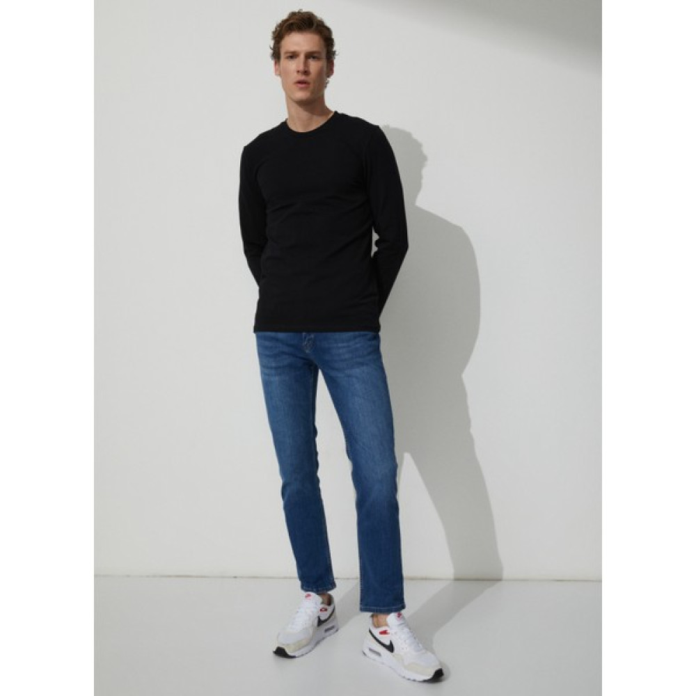 People By Fabrika Normal Bel Normal Paça Slim Fit Mavi Erkek Denim Pantolon 23TRJ01 Erkek Jeans / Kot Pantolon Fiyatı