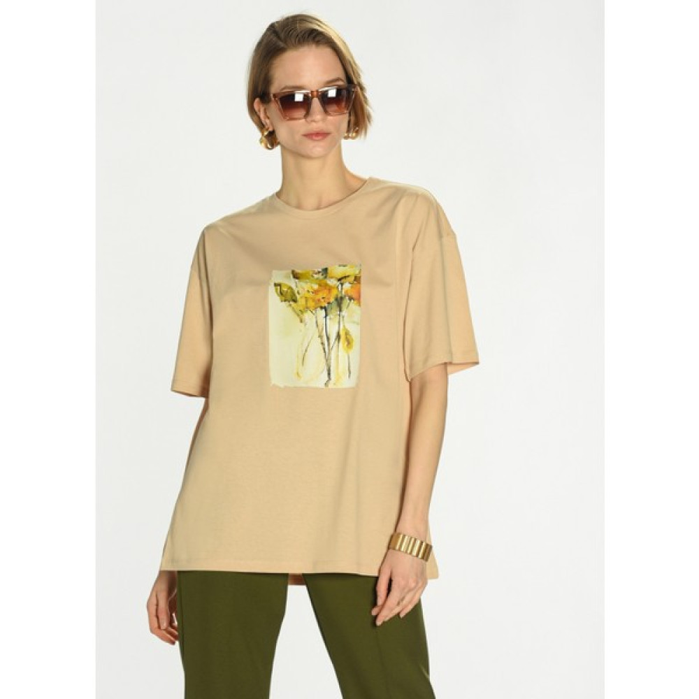 People By Fabrika T-Shirt, M, Bej Bayan T-shirt Fiyatı