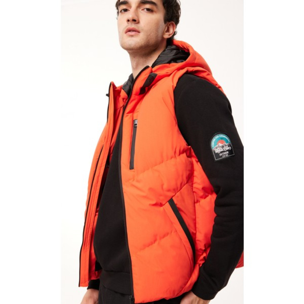 People By Fabrika Turuncu Erkek Şişme Yelek SPBF3WM-VES5002 Erkek Yelek Fiyatı