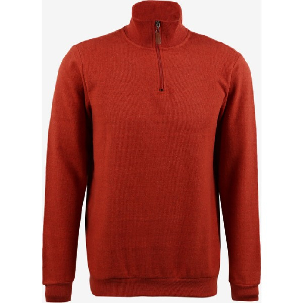 People By Fabrika Yarım Balıkçı Yaka Düz Kiremit Erkek Sweatshırt SPBF3WM-SWT5006 Erkek Sweatshirt Fiyatı