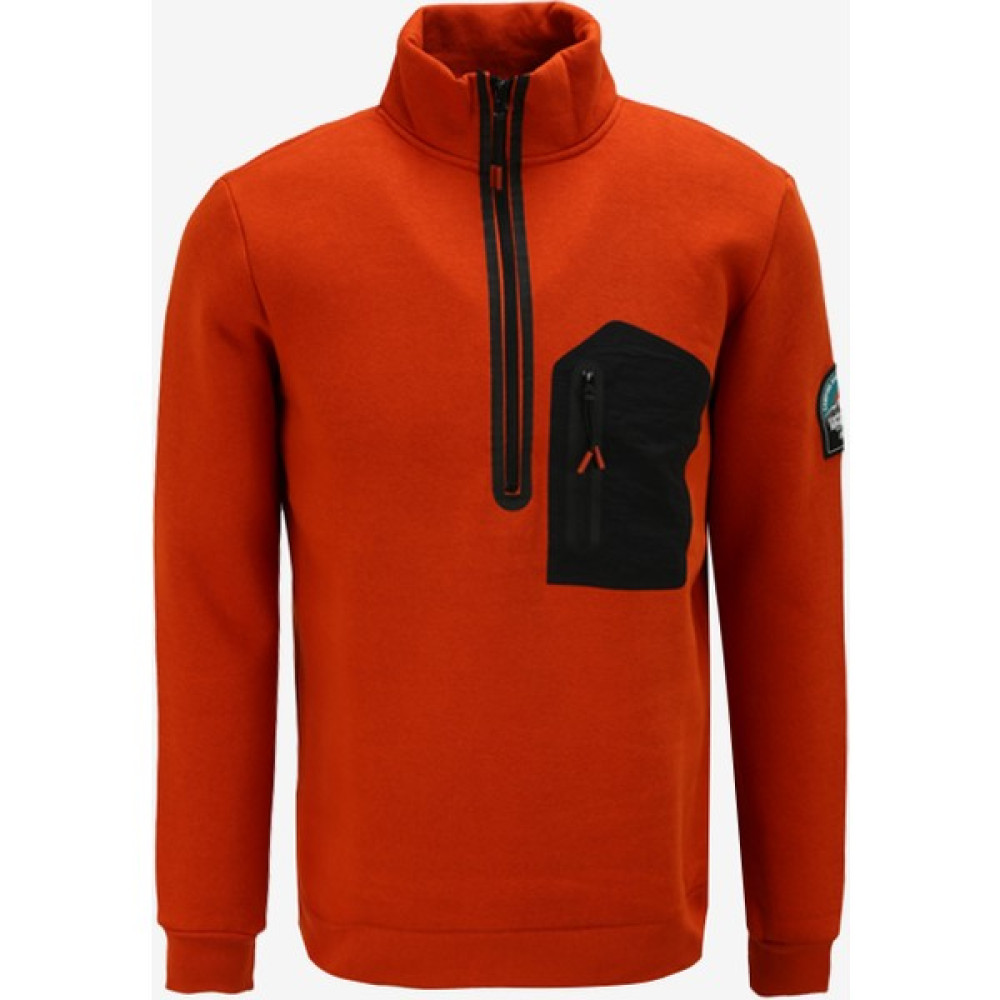People By Fabrika Yarım Balıkçı Yaka Düz Turuncu Erkek Sweatshırt SPBF3WM-SWT5003 Erkek Sweatshirt Fiyatı