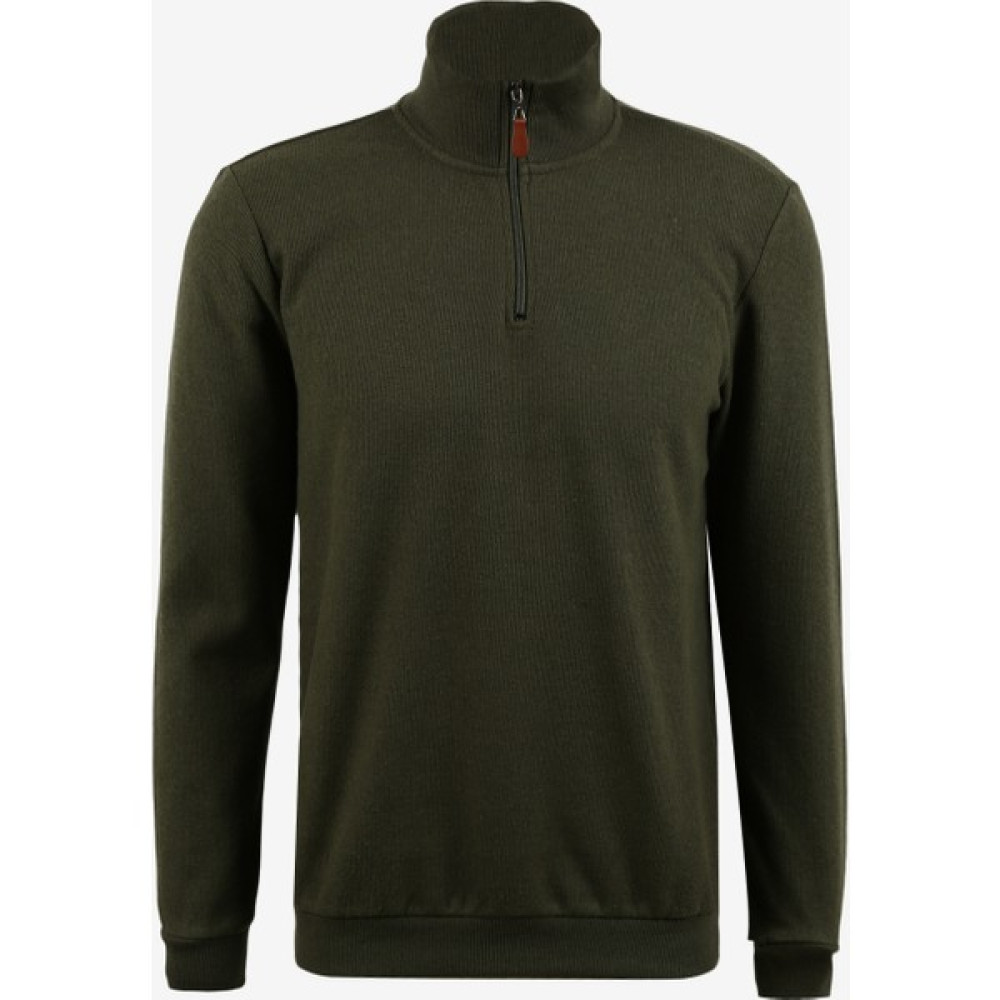People By Fabrika Yarım Balıkçı Yaka Düz Yeşil Erkek Sweatshırt SPBF3WM-SWT5006 Erkek Sweatshirt Fiyatı