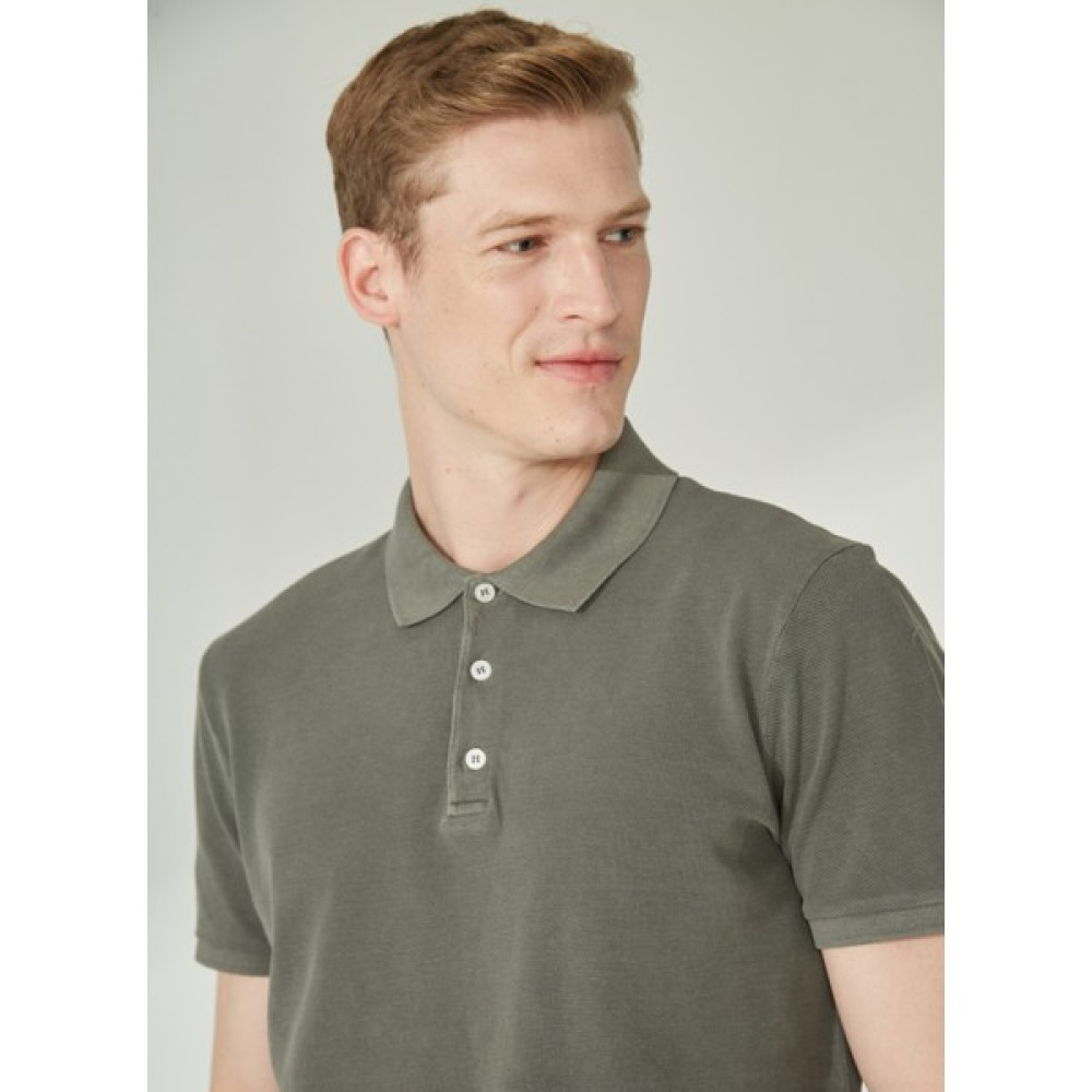 People By Fabrika Yıkamalı Antrasit Erkek Polo T-Shirt ALI23 Erkek T-shirt Fiyatı