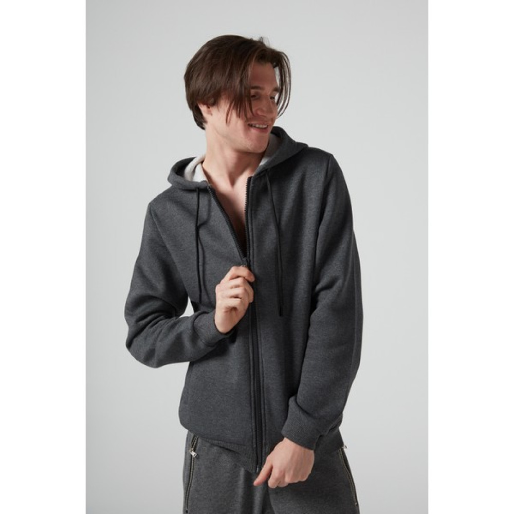 Pepp Jeans Antrasit Kapüşonlu,fermuarli Erkek Sweatshirt Erkek Sweatshirt Fiyatı