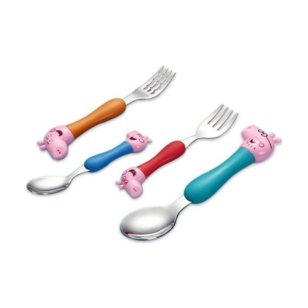 Peppa Pig Figürlü Çocuklar İçin Çatal & Kaşık Seti Diğer Fiyatı
