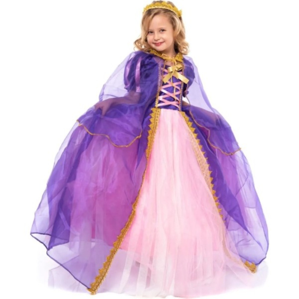 Pera Kozmetik Kostüm Rapunzel Kostümü - 7 - 8 Yaş - Mor - Pembe Oyuncak Fiyatı